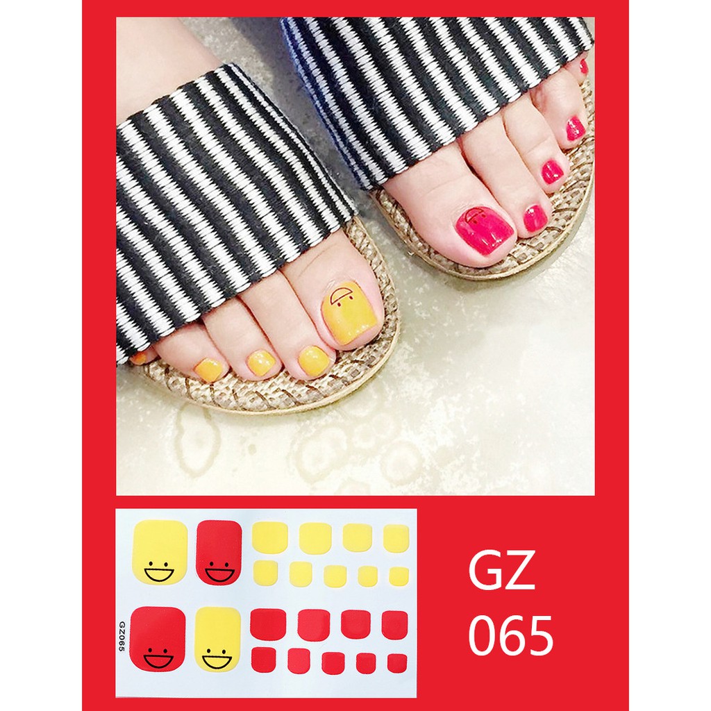 Miếng dán móng chân 3D chống nước tự hoàn thành