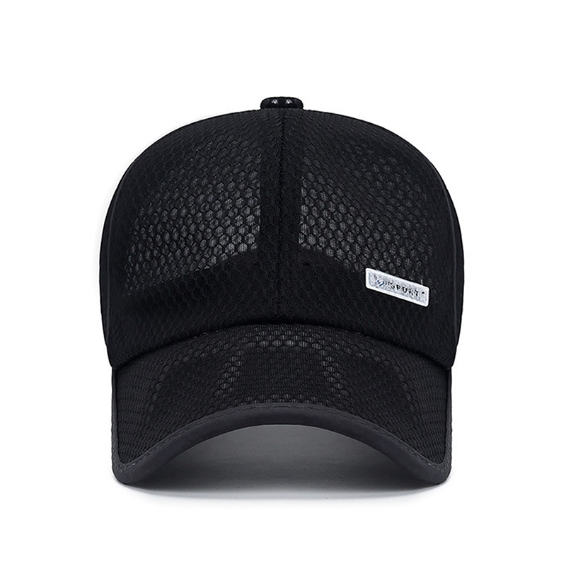 Mũ Lưỡi Trai Phối Lưới Thoáng Khí Màu Trơn Phong Cách Hip Hop Thời Trang Mùa Hè Cho Nam