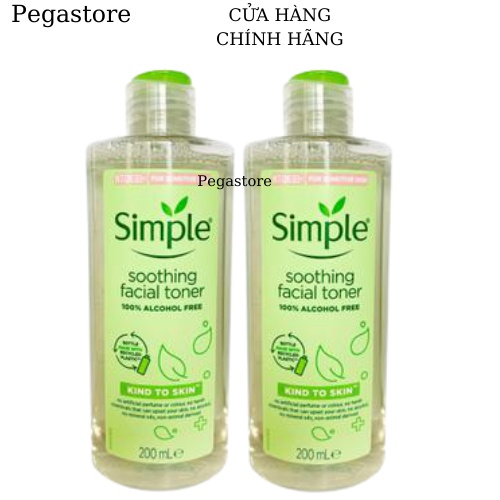 Nước Hoa Hồng Simple Soothing Facial Toner 200ml - toner cho da nhạy cảm