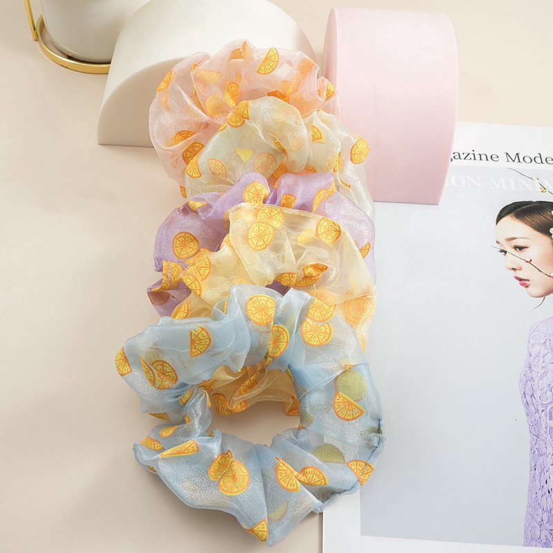 Dây buộc tóc đơn giản hoang dã họa tiết hoa d062603