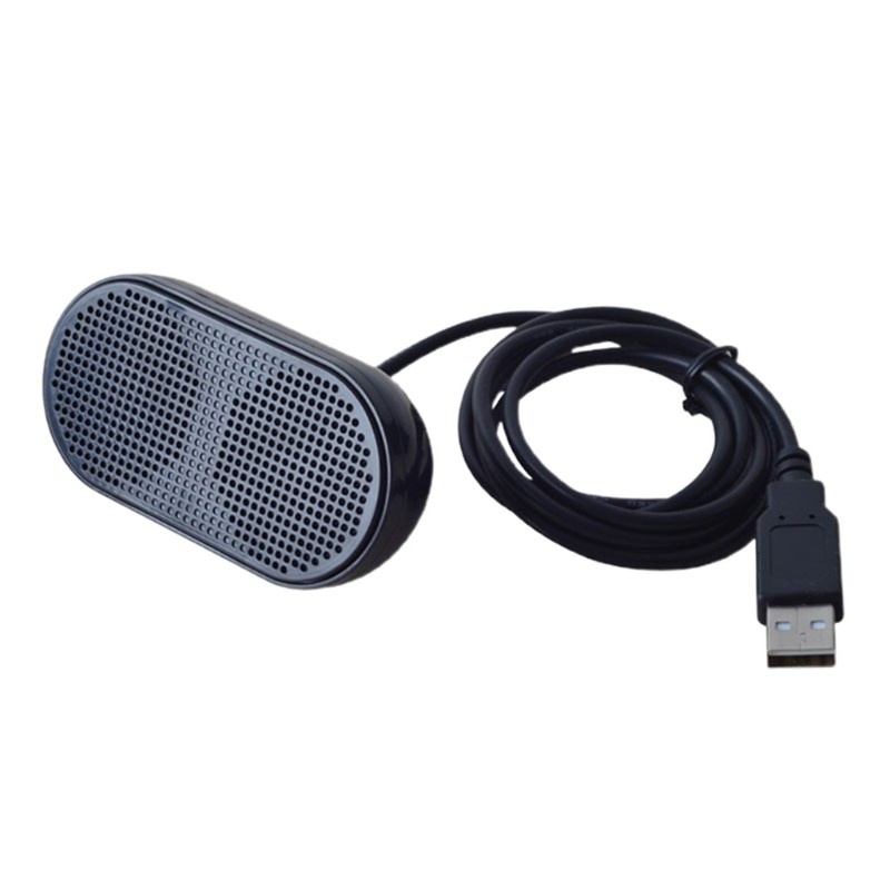 CRE  USB Speaker Portable Loudspeaker Powered Stereo Multimedia Speaker for Notebook Laptop PC(Black)