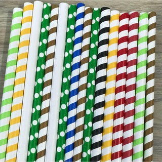 Ống hút Giấy Kleur - Ống hút phi 12*197mm (100 ống/gói)