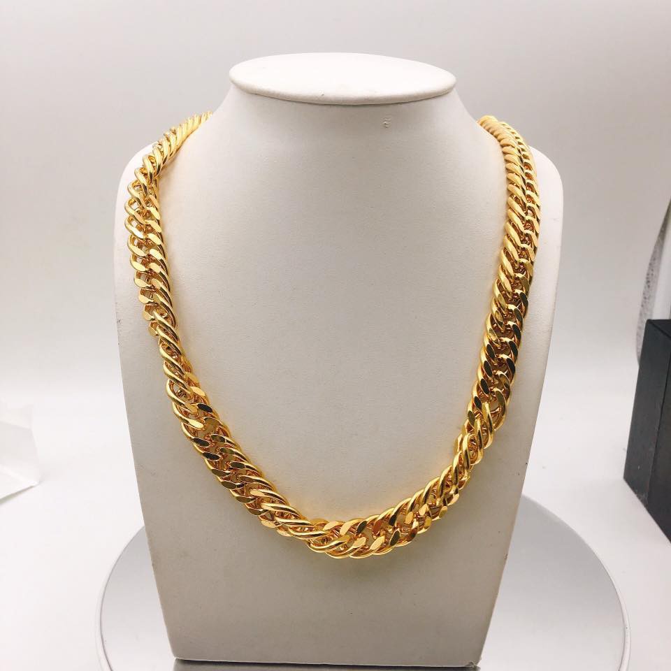 Dây chuyền nam xích bản to mạ vàng