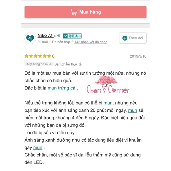 Đèn Led Ánh Sáng Sinh Học Làm Đẹp Da, Chống Lão Hoá Belulu Hikari Plus