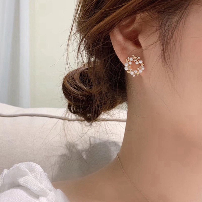 Bông tai nữ dạng khuyên tròn xinh xắn dễ thương thanh lịch nhẹ nhàng BT77