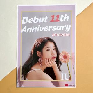 IU&SUGA New Song《Eight》Posters Adhesive Wall Sticker