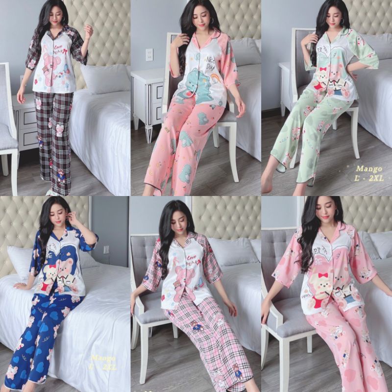 ✅BIGSIZE PIJAMA 60-75KG, ĐỒ BỘ MẮC NHÀ SIZE LỚN, ĐỒ.BỘ SAU SINH SIZE LỚN✅