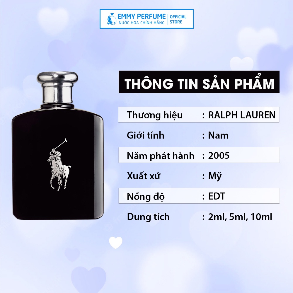 Nước hoa nam Polo blue black - Dầu thơm nam tính, hương thơm sang trọng đẳng cấp - EmmyPer