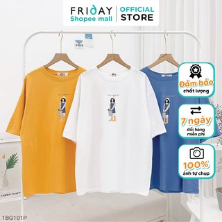 Áo phông hình cô gái chữ have a good day Friday