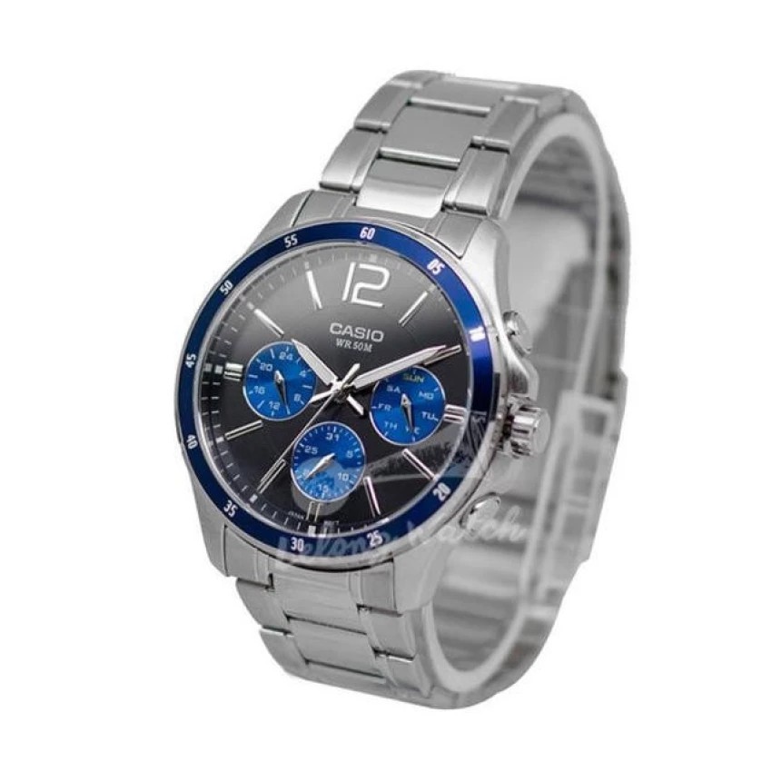 Đồng hồ nam dây kim loại Casio chính hãng Anh Khuê MTP-1374D-2AVDF