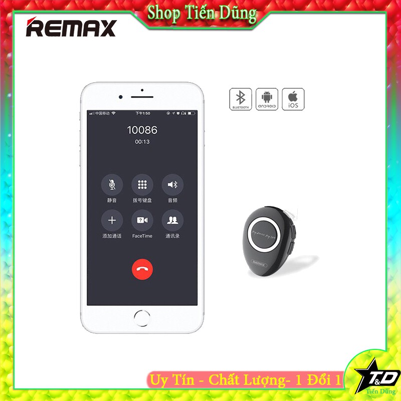 TAI NGHE BLUETOOTH REMAX T22 NHỎ GỌN DÒNG 1 TAI CHÍNH HÃNG