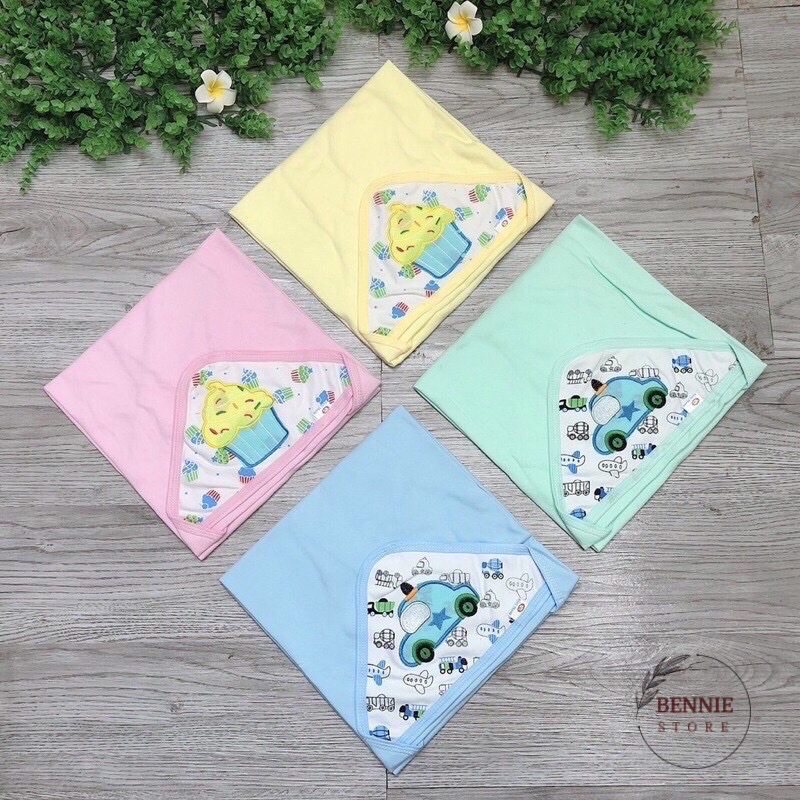 Chăn ủ có mũ cho bé (70x95cm), Quấn ủ kén chất liệu cotton Fusi Việt Nam