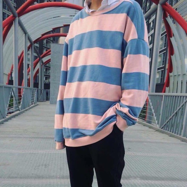 [ Có Ảnh Thật ] áo thun tay dài form rộng - Sweater sọc unisex | BigBuy360 - bigbuy360.vn