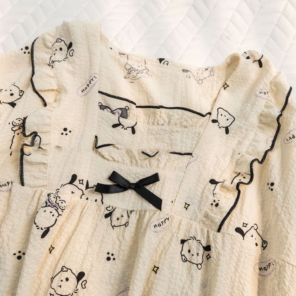 Summer cartoon pajamas women's Japanese pachachi superior feeling ins sweet lovely thin loose home suit