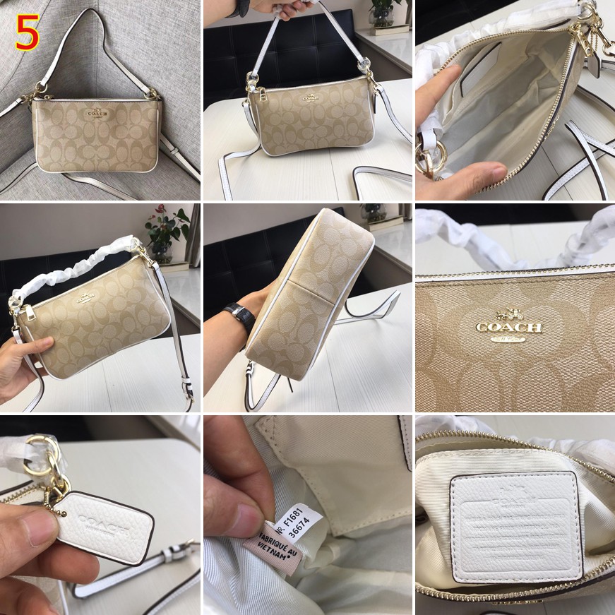 Coach f36674 Túi Xách mini Đeo Vai / Xách Tay Có Thể Tháo Rời Miễn Phí Cho Nữ