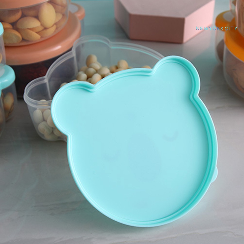 Set 4 Hộp Đựng Thức Ăn Bằng Nhựa PP Sức Chứa Lớn Chống Rò Rỉ Họa Tiết Hoạt Hình Dễ Thương