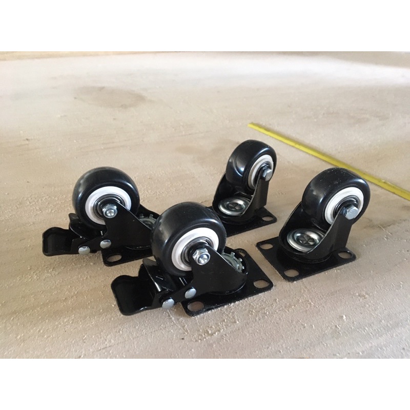 Bánh xe pvc 5f cứng cáp chịu tải tốt, chuyên dùng ráp thùng loa, loa kéo, ráp tủ