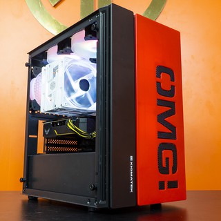 CASE MÁY TÍNH XIGMATEK OMG Đỏ Đen- GAMING NEW BH 12 THÁNG (no fan)