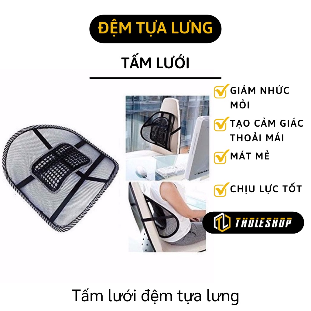 Đệm lưng ghế văn phòng - Tấm lưới Đệm ghế hỗ trợ cột sống, thoải mái, thư giãn để học tập làm việc 2756