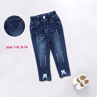 Quần Jean Bé Gái chất lượng tốt, giặt ko đổ màu size đại &nhỏ (7-40kg)