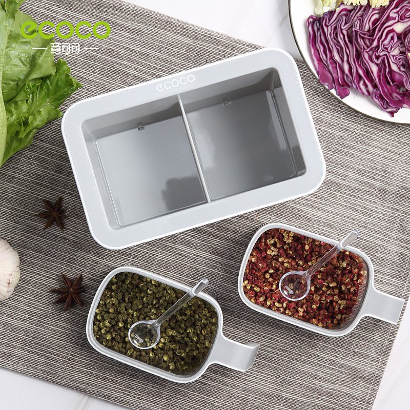KỆ GIA VỊ 2 NGĂN DÍNH TƯỜNG NHÀ BẾP CAO CẤP E2006