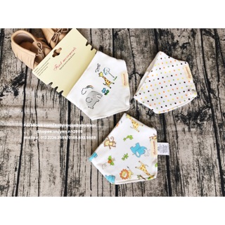 Yếm đeo cổ- Set 3 yếm động vật ngộ nghĩnh xuất xịn cho bé từ 0 - 24m