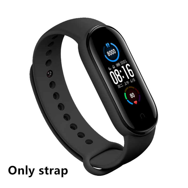 Dây Đồng Hồ Đeo Tay Silicon Cao Cấp Thay Thế Cho Xiaomi Mi Band 5 4