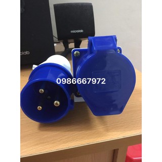 Ổ cắm +phích cắm công nghiệp 3 chân 32a cố định