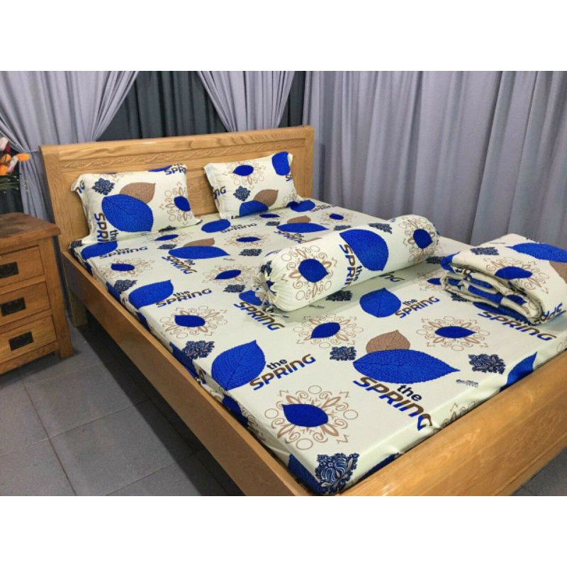 drap thun❤❤FREESHIP❤❤ga thun_ drap thun hàn_bộ drap thun hình chiếc lá ( 4 món)