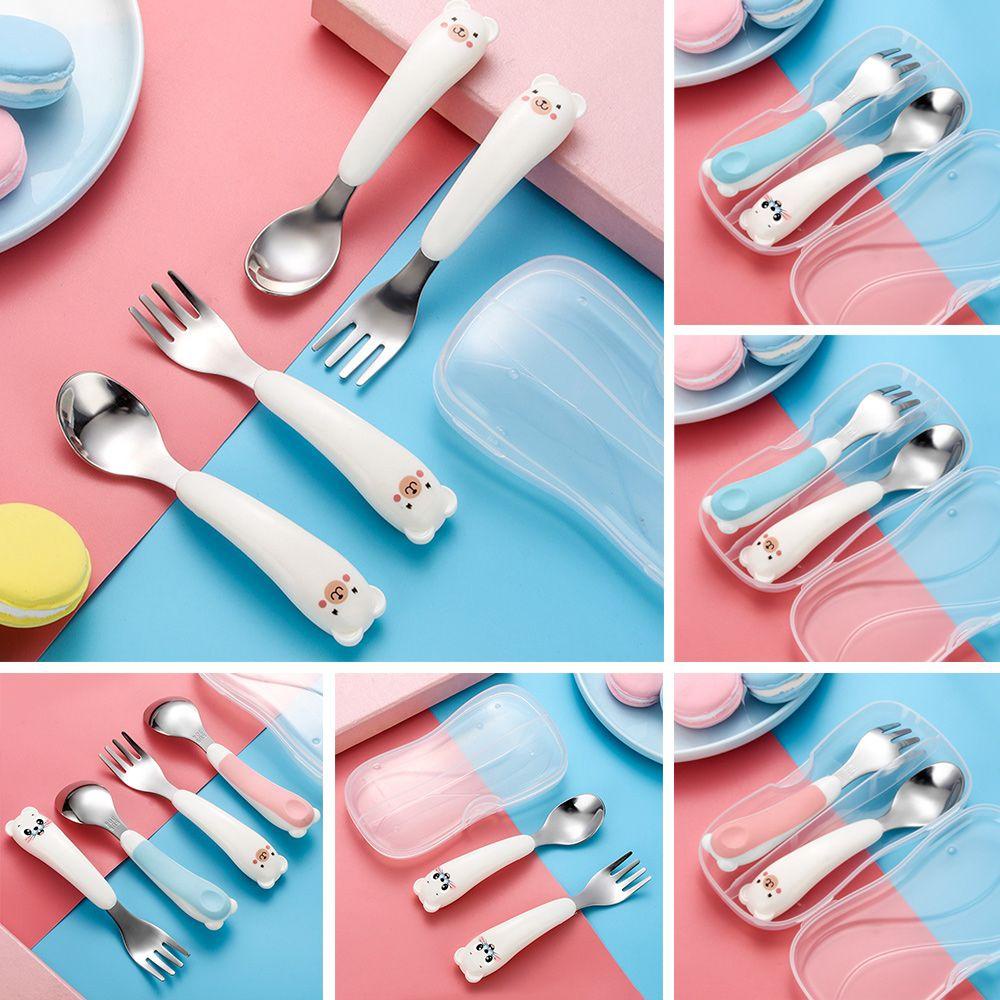 SUSANS Bộ Muỗng Nĩa Chất Liệu Thép Không Gỉ 304 Cao Cấp Dành Cho Bé