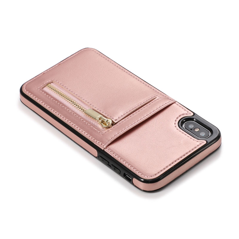 Ốp điện thoại da PU có khóa kéo cho iPhone 11 Pro 6/6S/6+/6S+/7/8/7+/8+/X/XS/XR/XS Max | BigBuy360 - bigbuy360.vn
