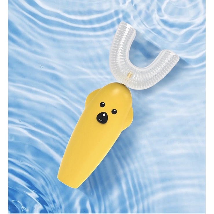(Tặng kèm pin AAA) Bàn chải điện chữ U cho bé từ 2- 12 tuổi đánh răng tự động