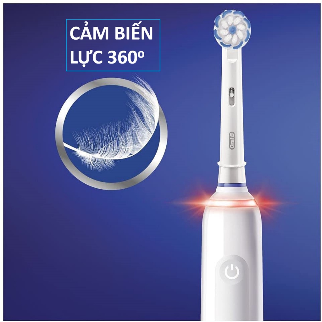 [Mới Về] Bàn Chải Điện Trẻ Em 6+ Tuổi Oral-B Pro 3 Junior Kids - 3 Chế Độ, Cảm Biến Lực 360°, Bàn Chải Điện Cho Bé OralB