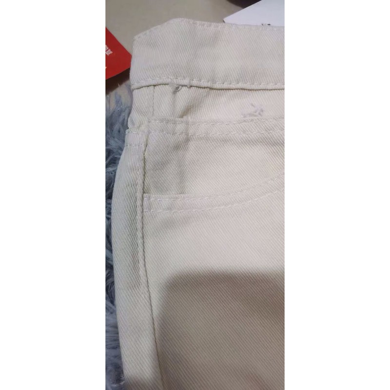 [ SẴN S ] QA30_Quần kaki cạp cao màu trắng ống suông ulzzang | BigBuy360 - bigbuy360.vn