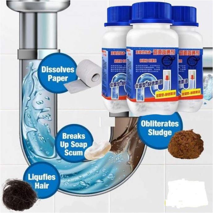 Bột Thông Tắc Cống Hủ Lớn , Bồn Cầu Bồn Rửa Mặt Đường Ống Bột Thông Tắc Cống - Lavabo Cực Mạnh Siêu Thần Thánh ,Thế Hệ