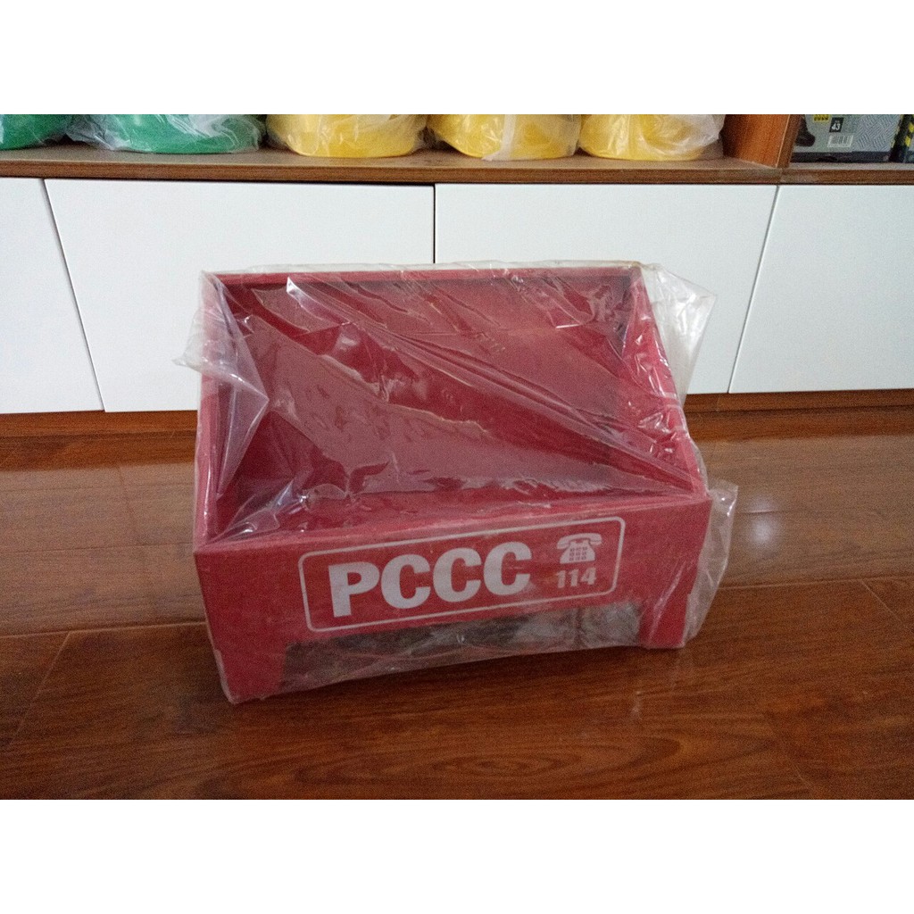 Kệ đôi đựng bình chữa cháy loại 2 bình 4 kg, 3kg, 8kg - hình thật