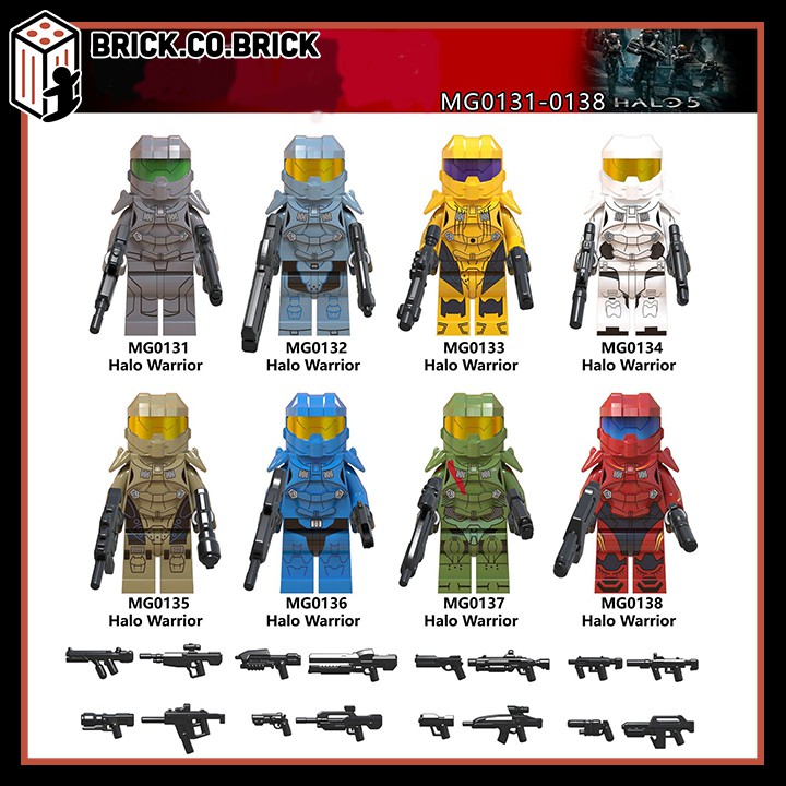 MG0131-0138 - Minifigures các nhân vật Halo Spartan tuyệt đẹp - Đồ chơi Lắp ghép Xếp hình Mô hình Mini EndGame