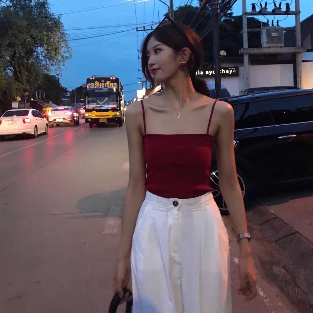 Áo hai dây ngang nhiều màu body form đẹp giá siêu rẻ | BigBuy360 - bigbuy360.vn