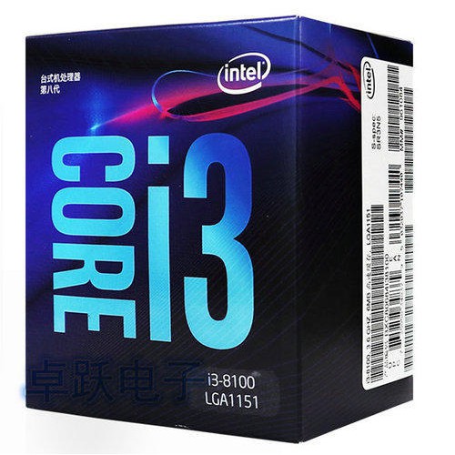 Vi xử lý  CPU Intel Core i3-8100 / 3.6Ghz / 4 nhân 4 luồng /  6MB - Tray ( Không Kèm Fan )