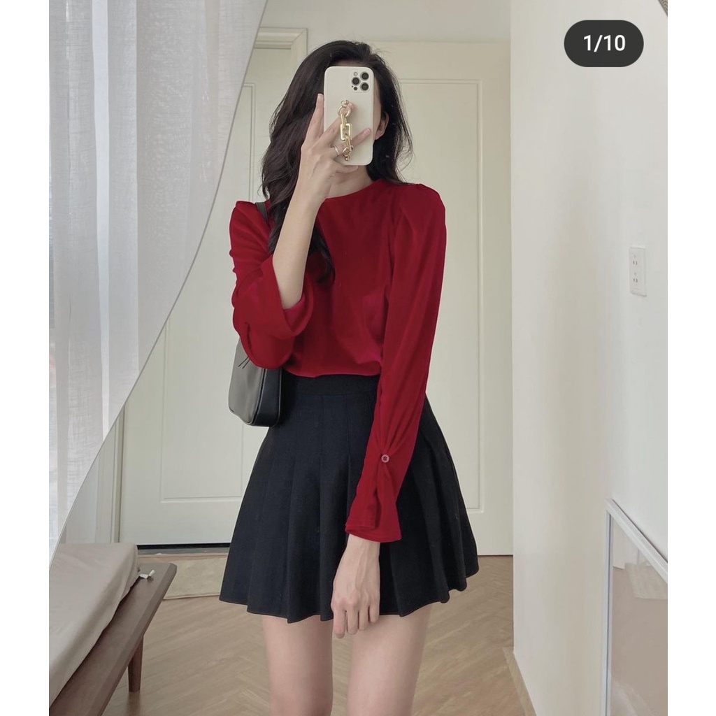 Áo nhung buộc nơ lưng Quảng Châu CHANREEN