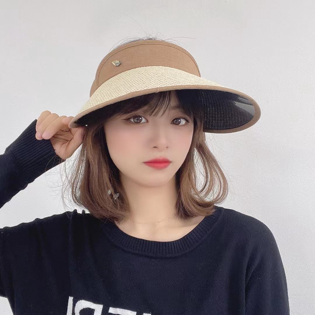 Mũ Rộng Vành Hở Chóp Thời Trang Đi Biển Mùa Hè Cho Phái Nữ