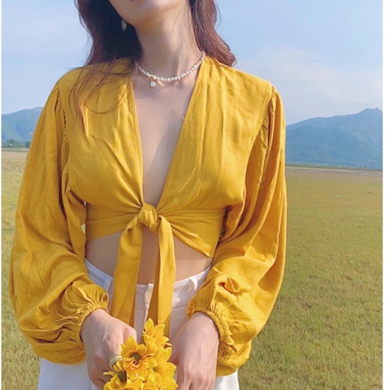 Áo cổ V Gey Top Gem Clothing SP060473