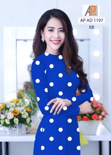 Vải áo dài chấm bi
