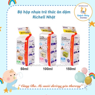 Khay trữ đông Richell - Bộ chia thức ăn Richell Trữ Đồ Ăn Dặm Cho Bé