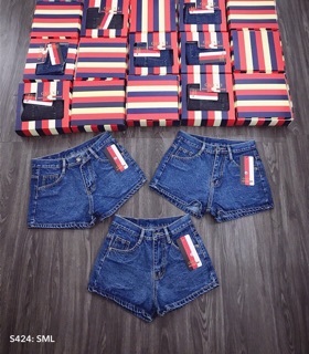 Quần short jeans trơn
