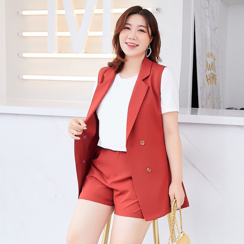 Áo vest không tay đai lưng cho người béo mập - AKBEO005b