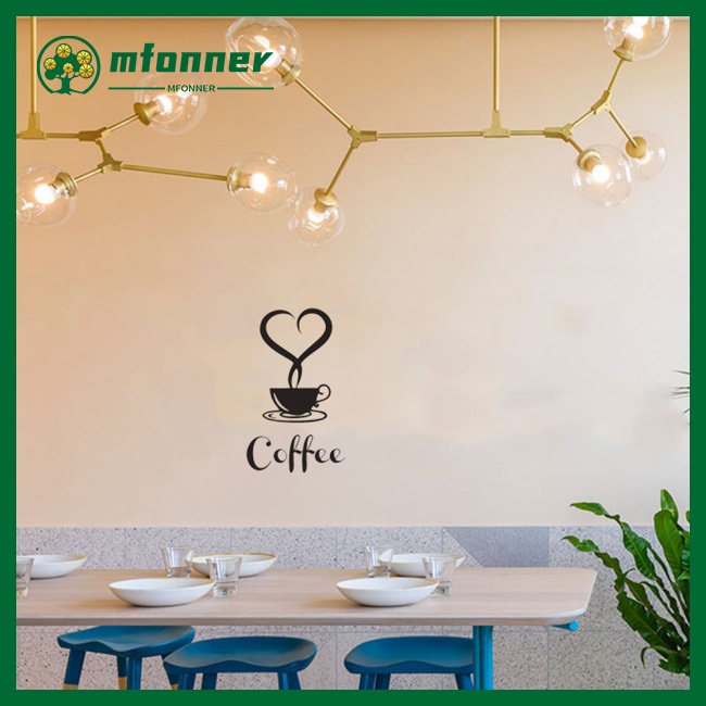 Miếng Dán Tường Nhà Bếp Hình Tách Cà Phê Chống Dầu Chống Bám Dầu
