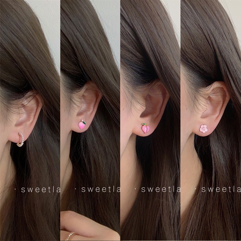 Đôi Bông Tai Ngọc Trai Giả Họa Tiết Hoa Thời Trang Dễ Thương Cho Nữ