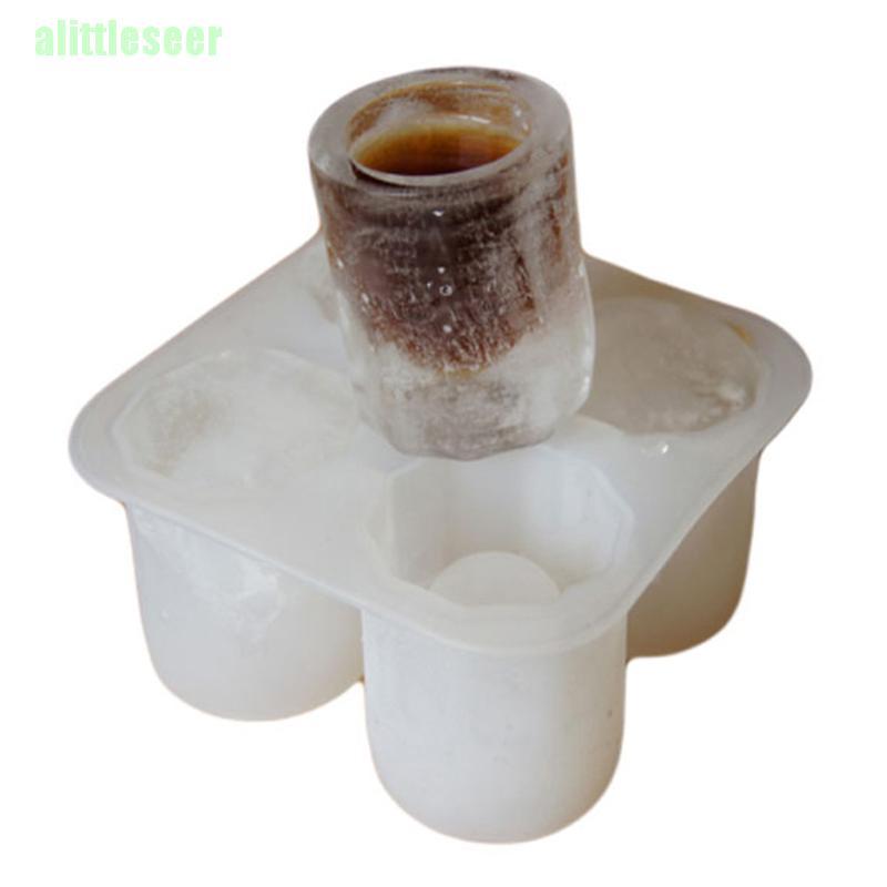 Khuôn Silicone Làm Đá Viên 4 Ngăn Hình Chiếc Cốc