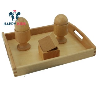 Cốc Trứng, Cốc Hình Cầu, Hình Lập Phương, Lục Lạc Lồng Đứng, Giáo Cụ Montessori Chuẩn Đẹp Phát Triển Phối Hợp Tay Mắt